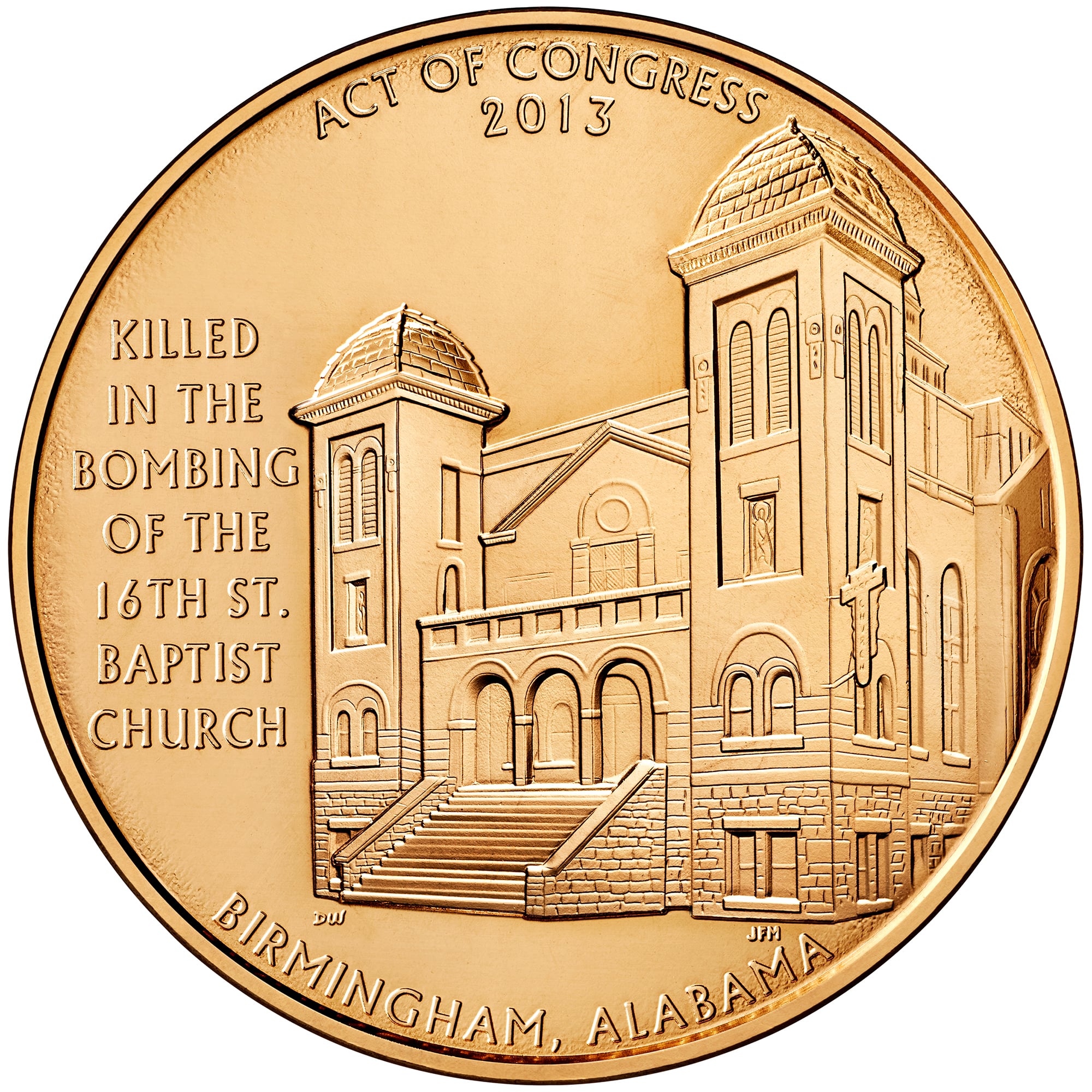 16th Street Baptist Bombing Victims Medal Reverse