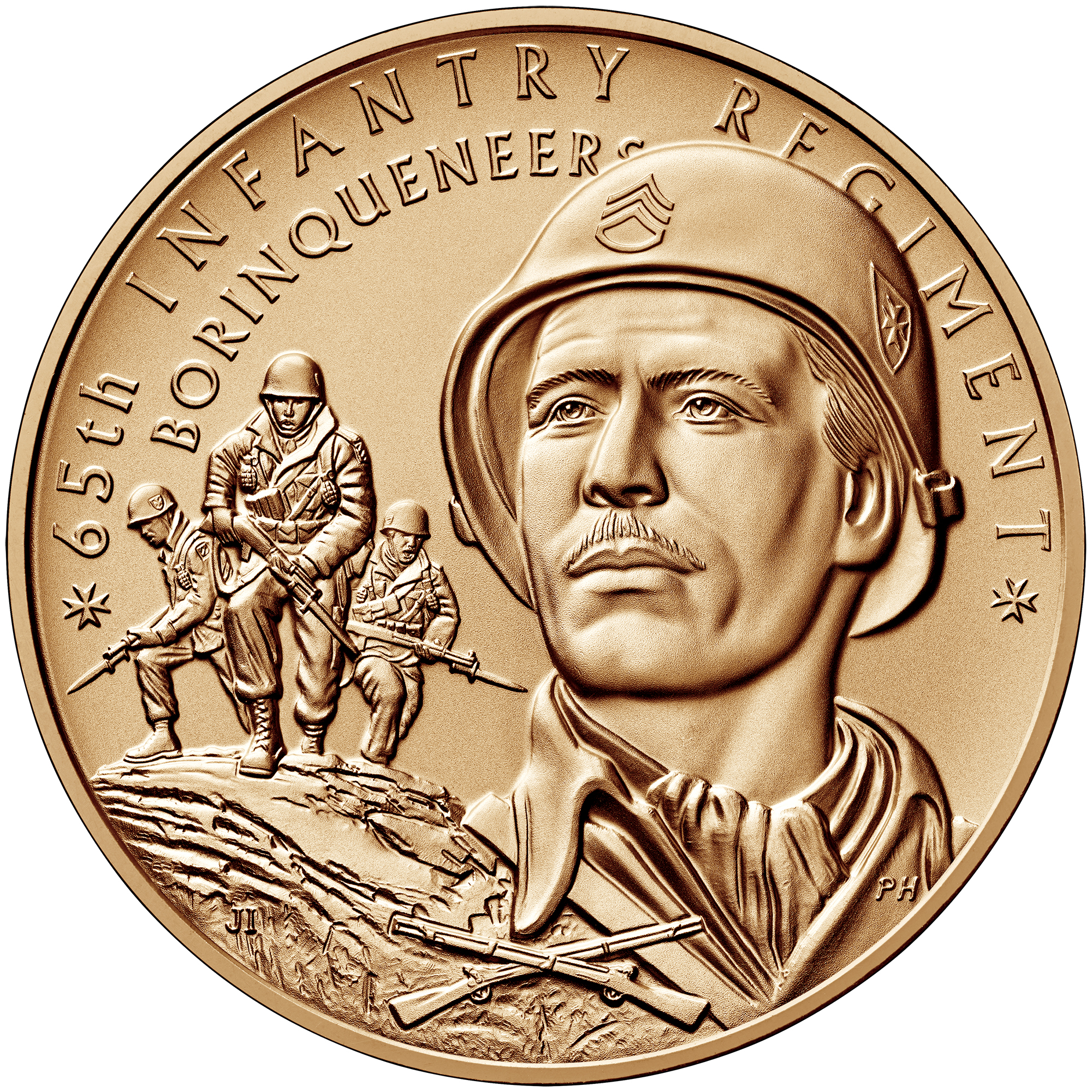 Borinqueneers Bronze Medal Obverse