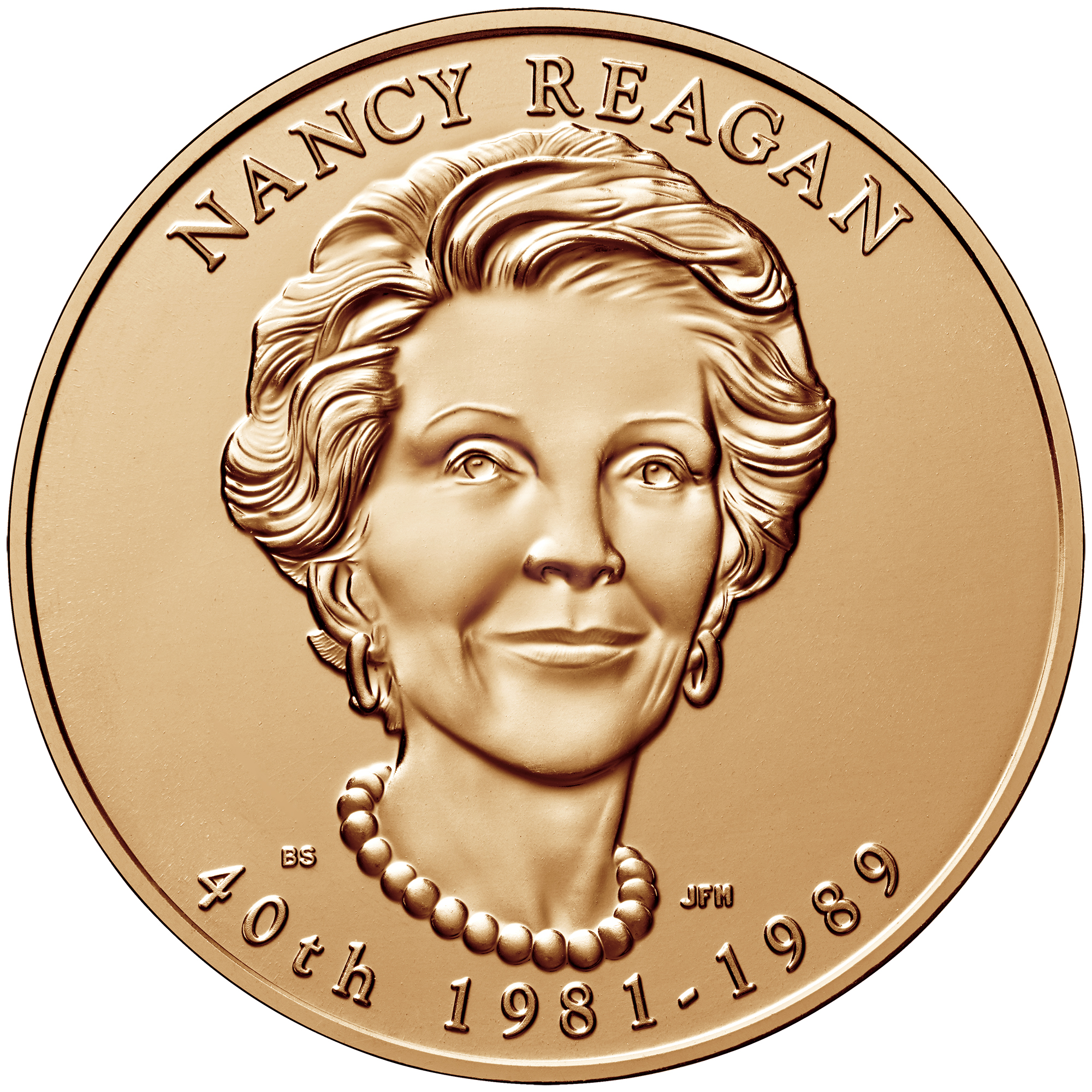 First Spouse Coin & Medal - Nancy Reagan Obverse