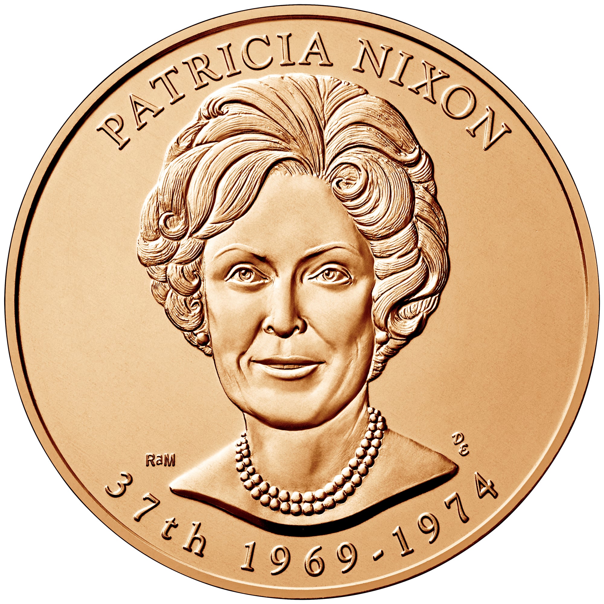 Patricia Nixon Bronze Medal Obverse