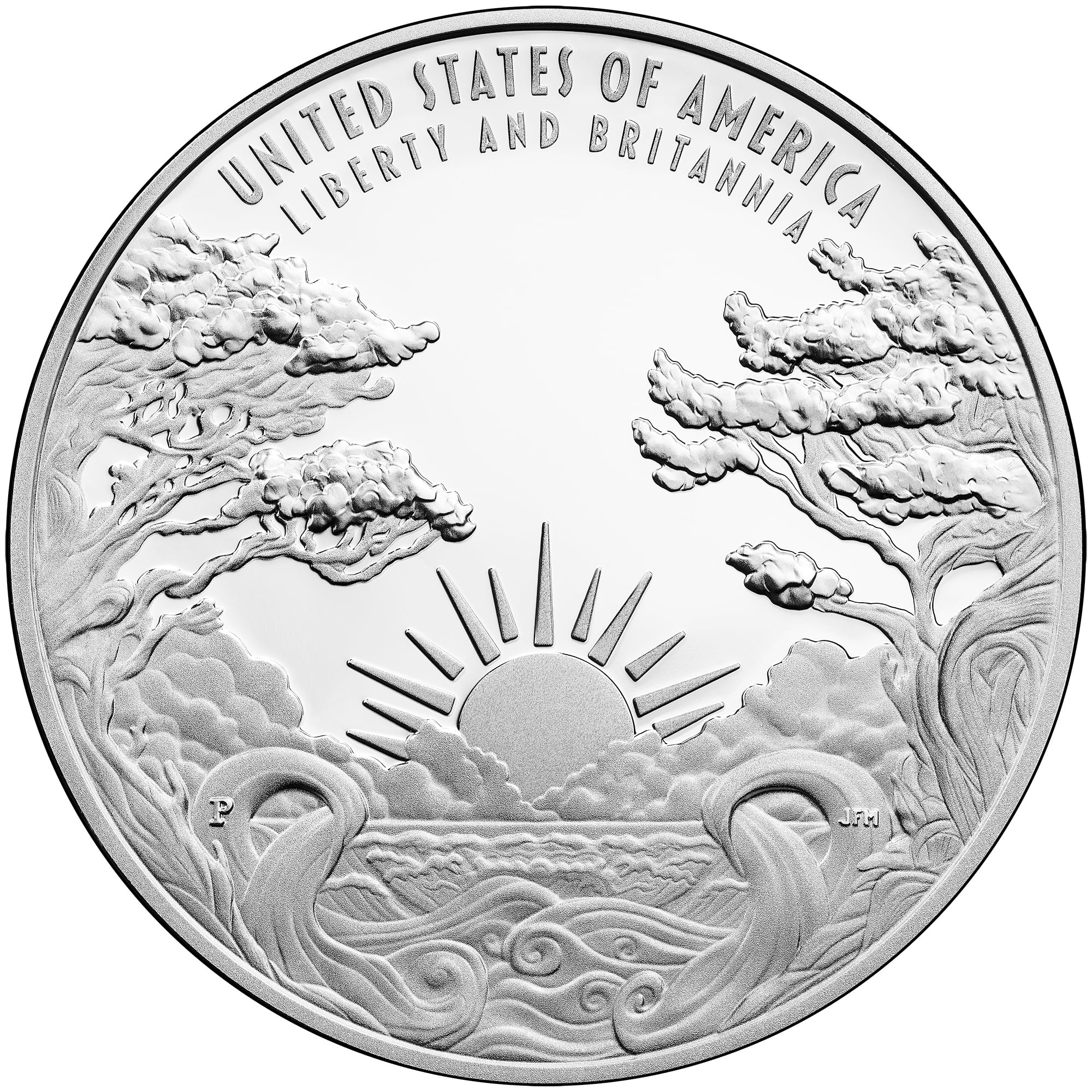 Liberty & Britannia Silver Medal Reverse
