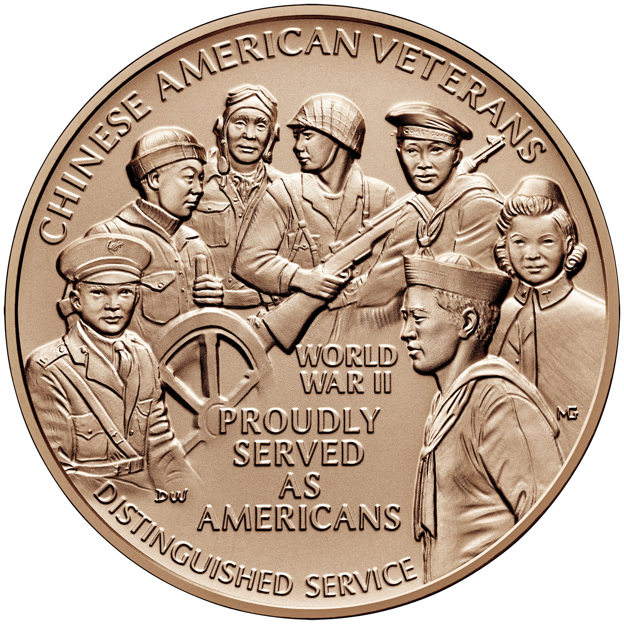 Chinese American Veterans of WWII Medal Obverse
