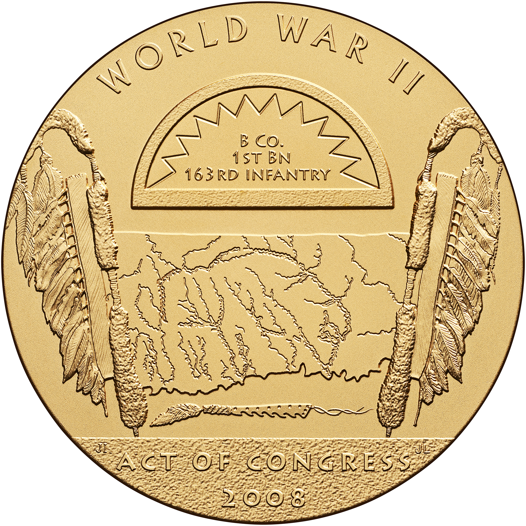 Fort Peck Assiniboine Code Talkers Medal Reverse