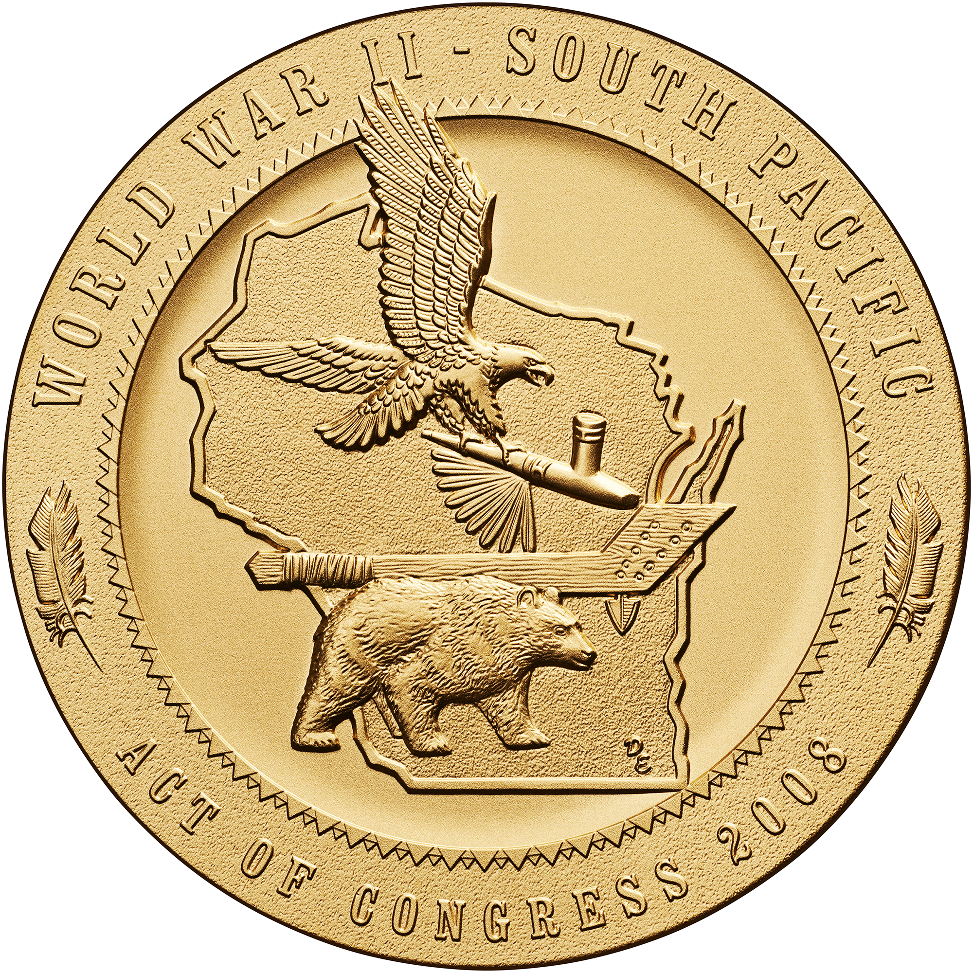 Ho-Chunk Nation Code Talkers Medal Reverse