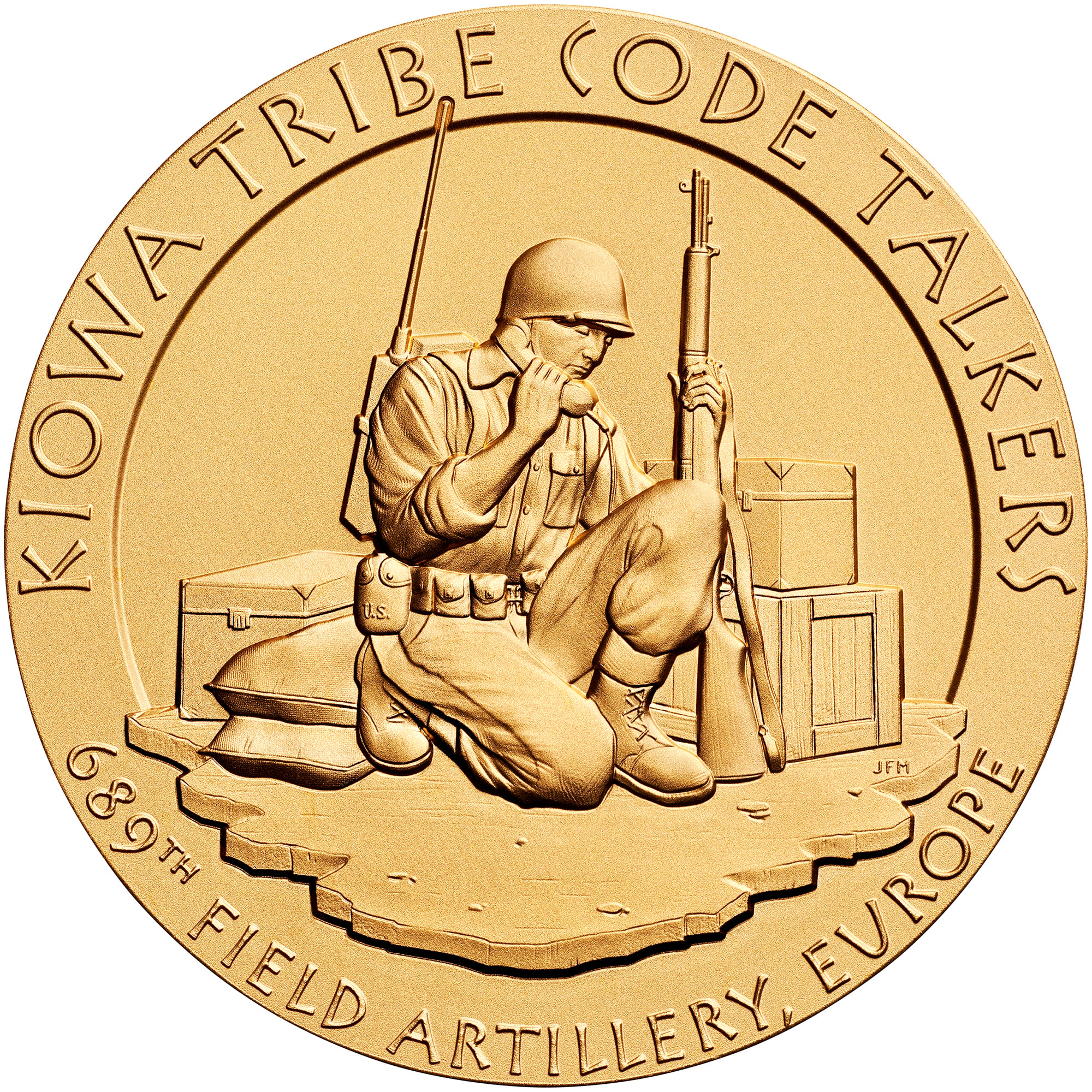 Kiowa Code Talkers Medal Obverse