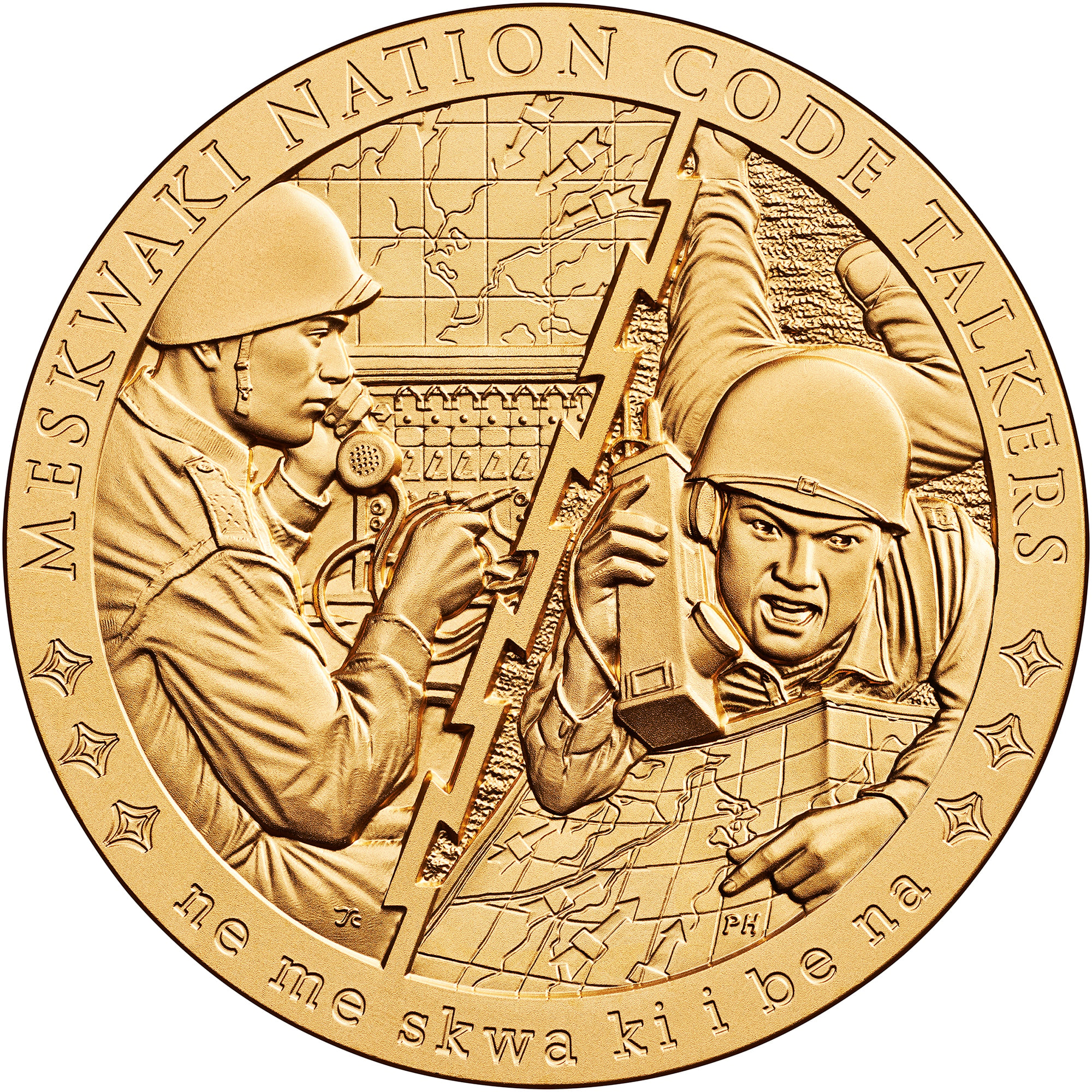 Meskwaki Code Talkers Medal Obverse