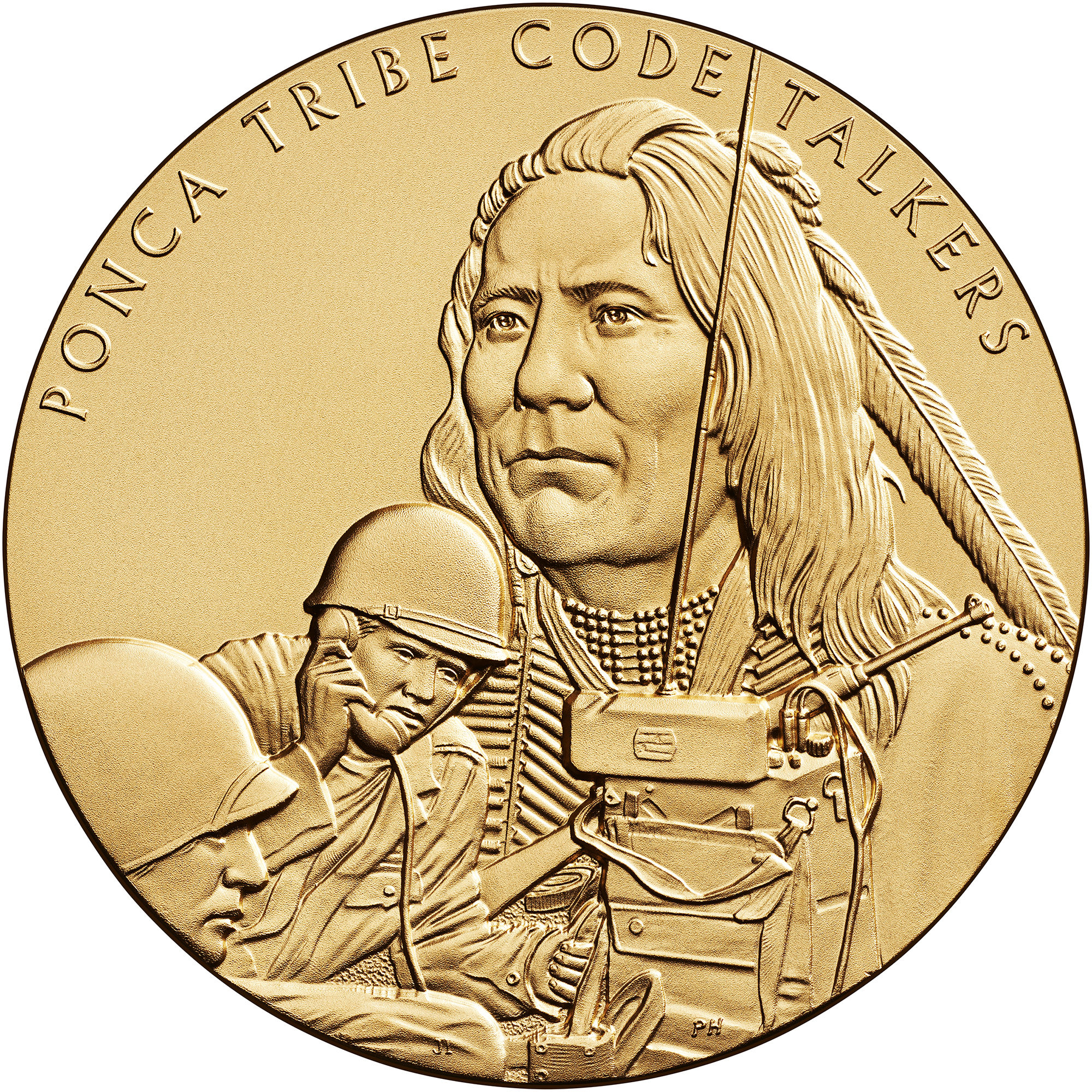 Ponca Tribe Code Talkers Medal Obverse