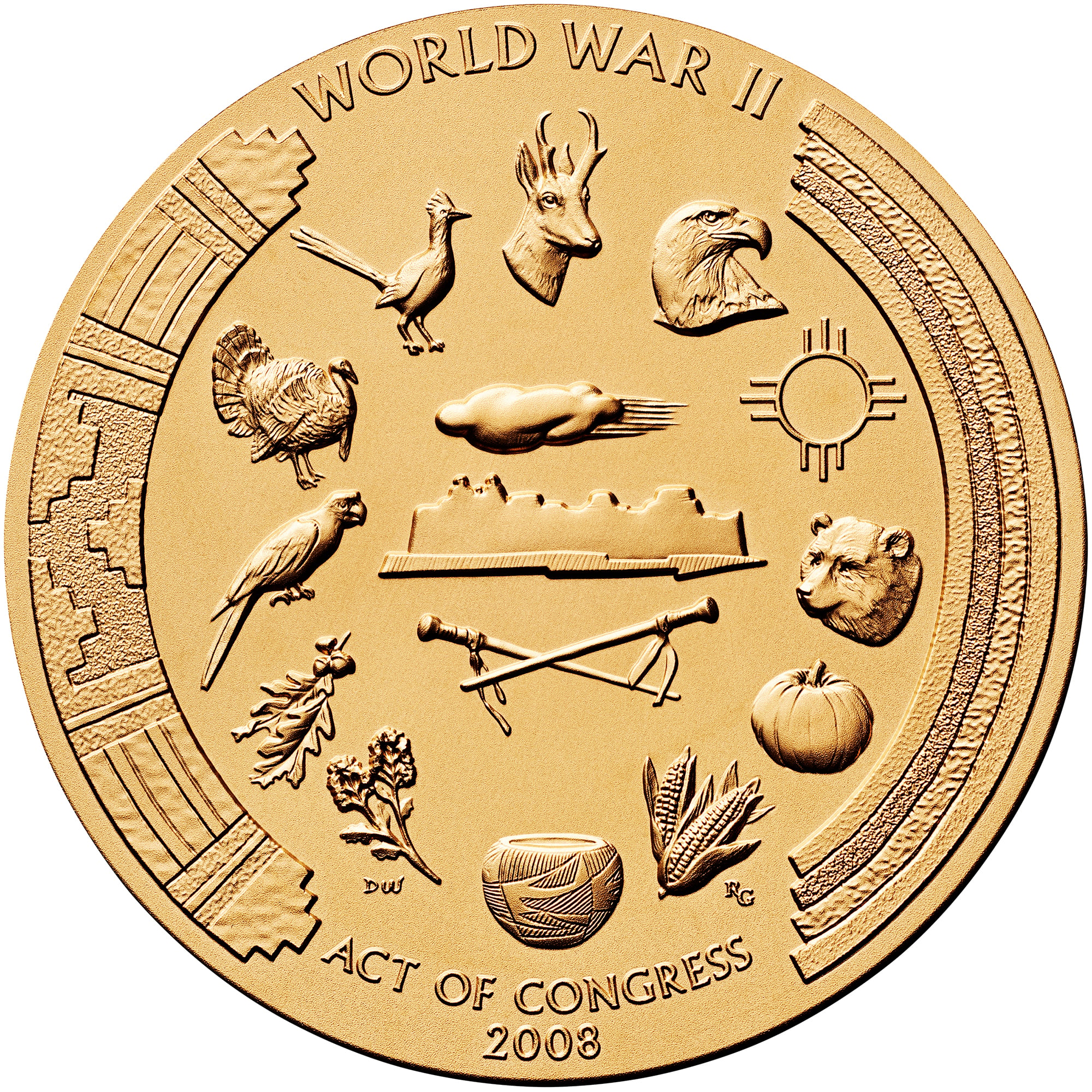 Pubelo of Acoma Code Talkers Medal Reverse