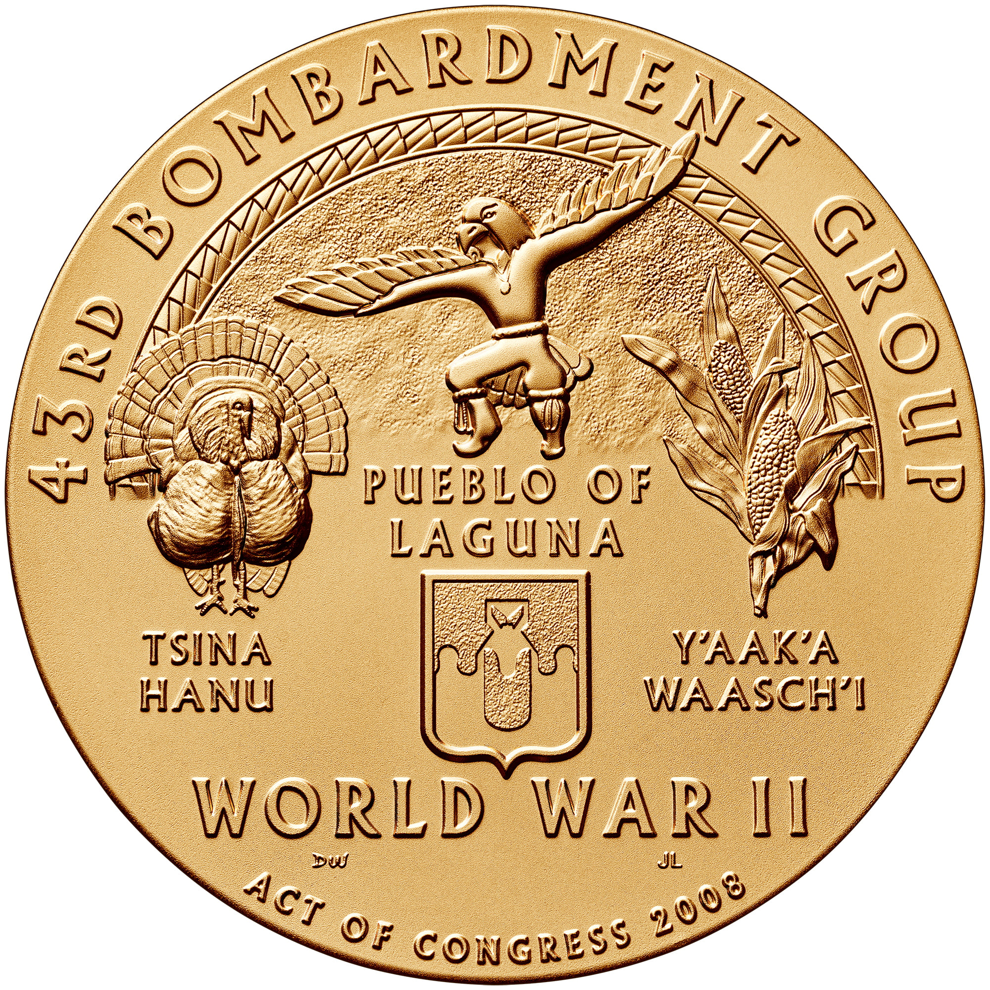 Pueblo of Laguna Code Talkers Medal Reverse