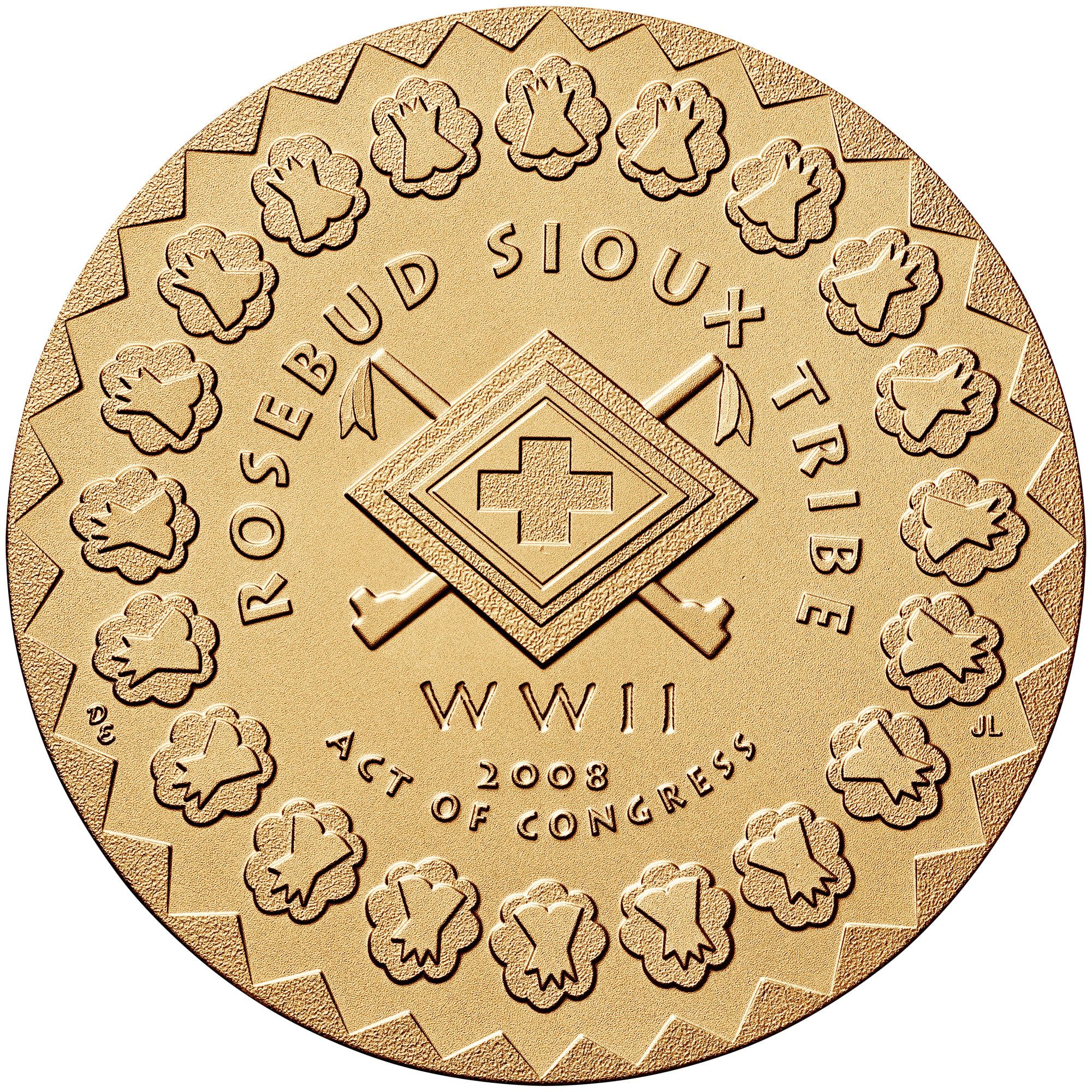 Rosebud Sioux Tribe Code Talkers Medal Reverse