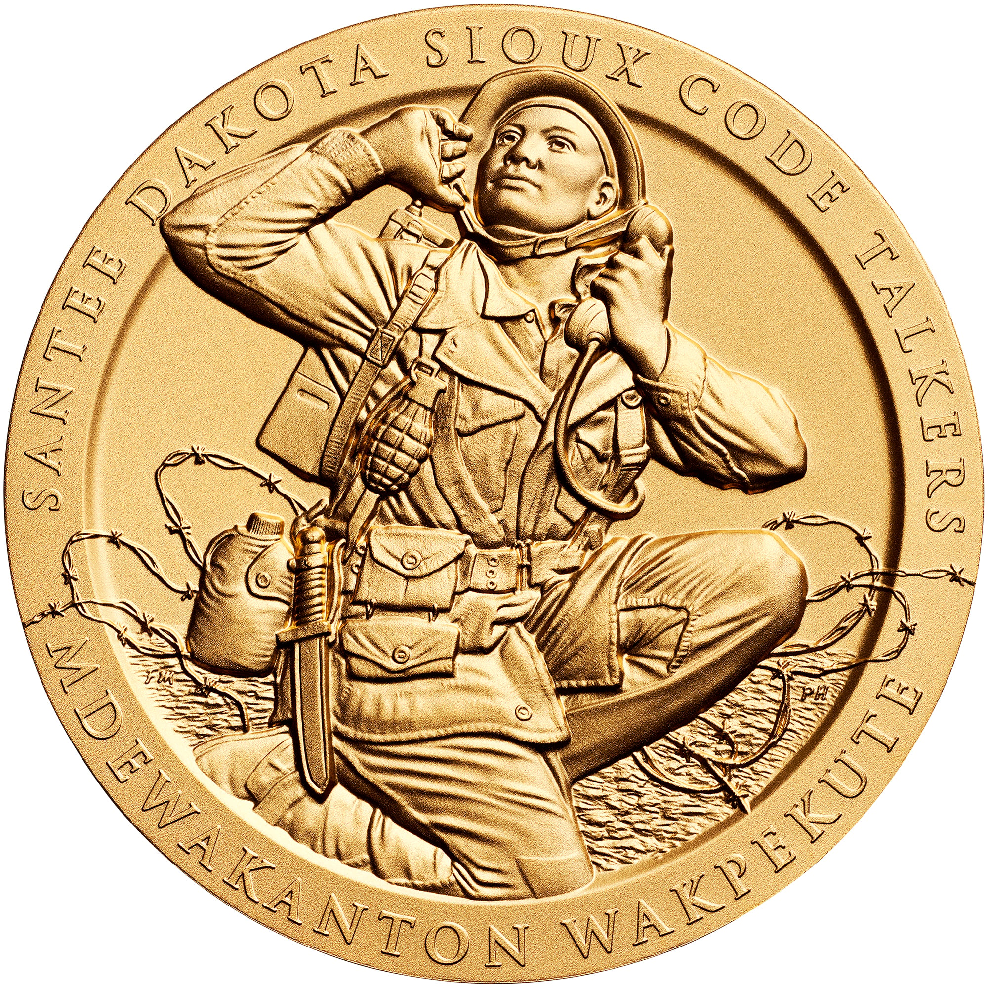 Santee Sioux Tribe Code Talkers Medal Obverse