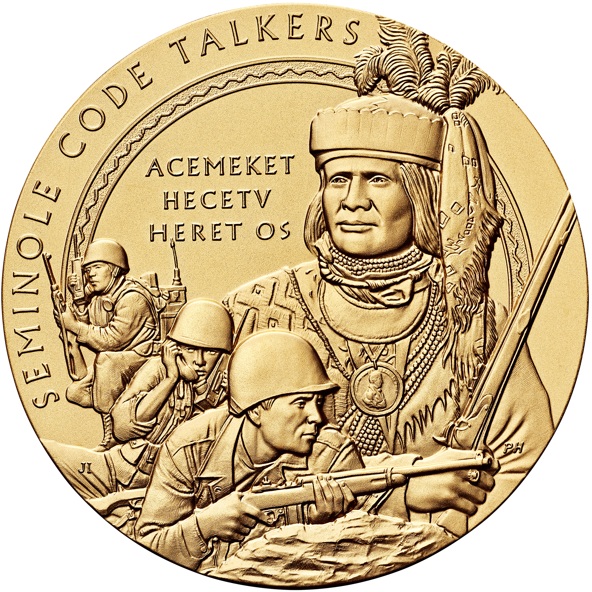 Seminole Nation Code Talkers Medal Obverse