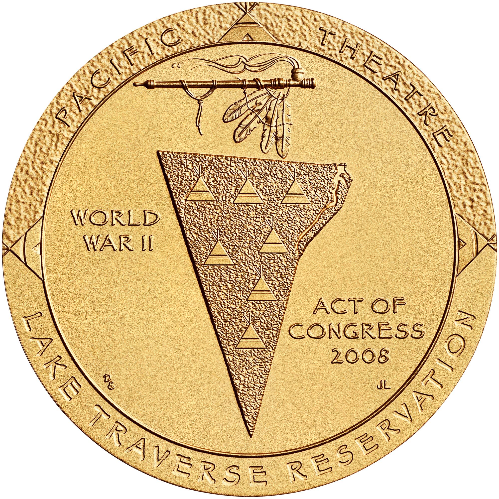 Sisseton Wahpeton Sioux Code Talkers Medal Reverse