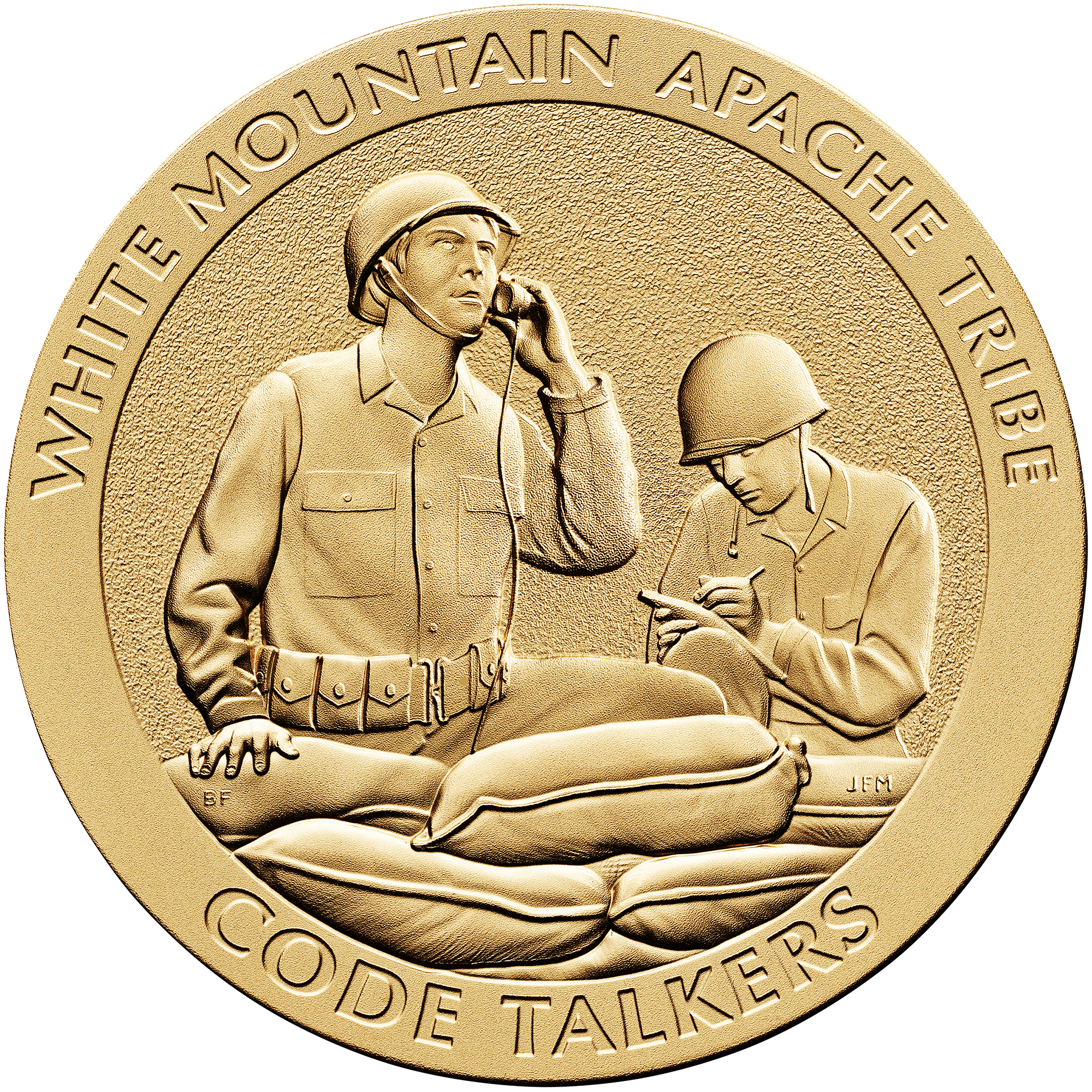 White Mountain Apache Tribe Code Talkers Medal Obverse