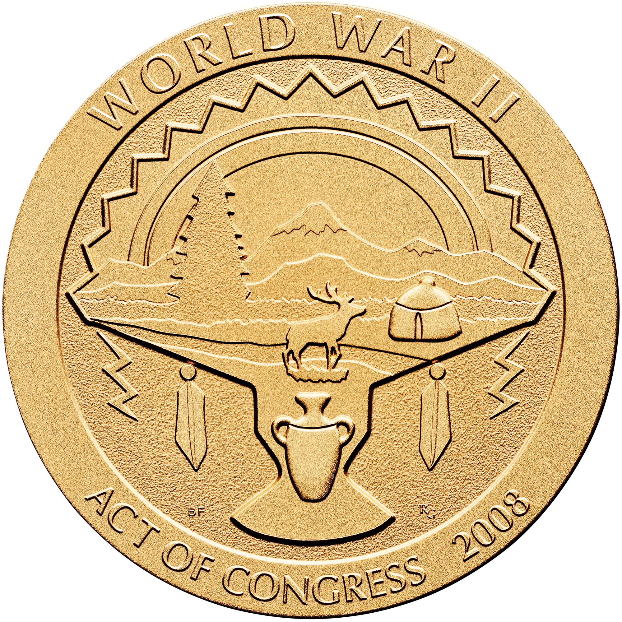 White Mountain Apache Tribe Code Talkers Medal Reverse