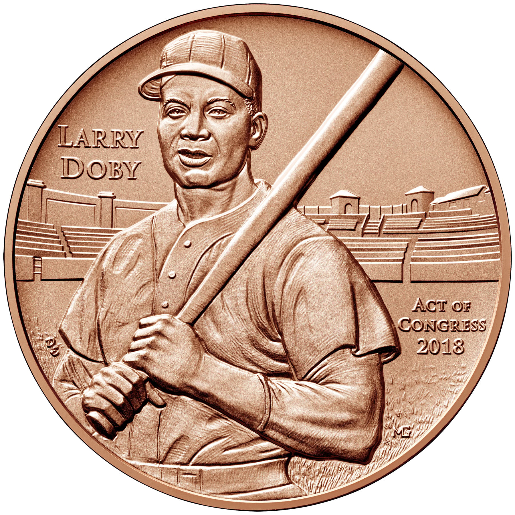 Larry Doby Bronze Medal Obverse