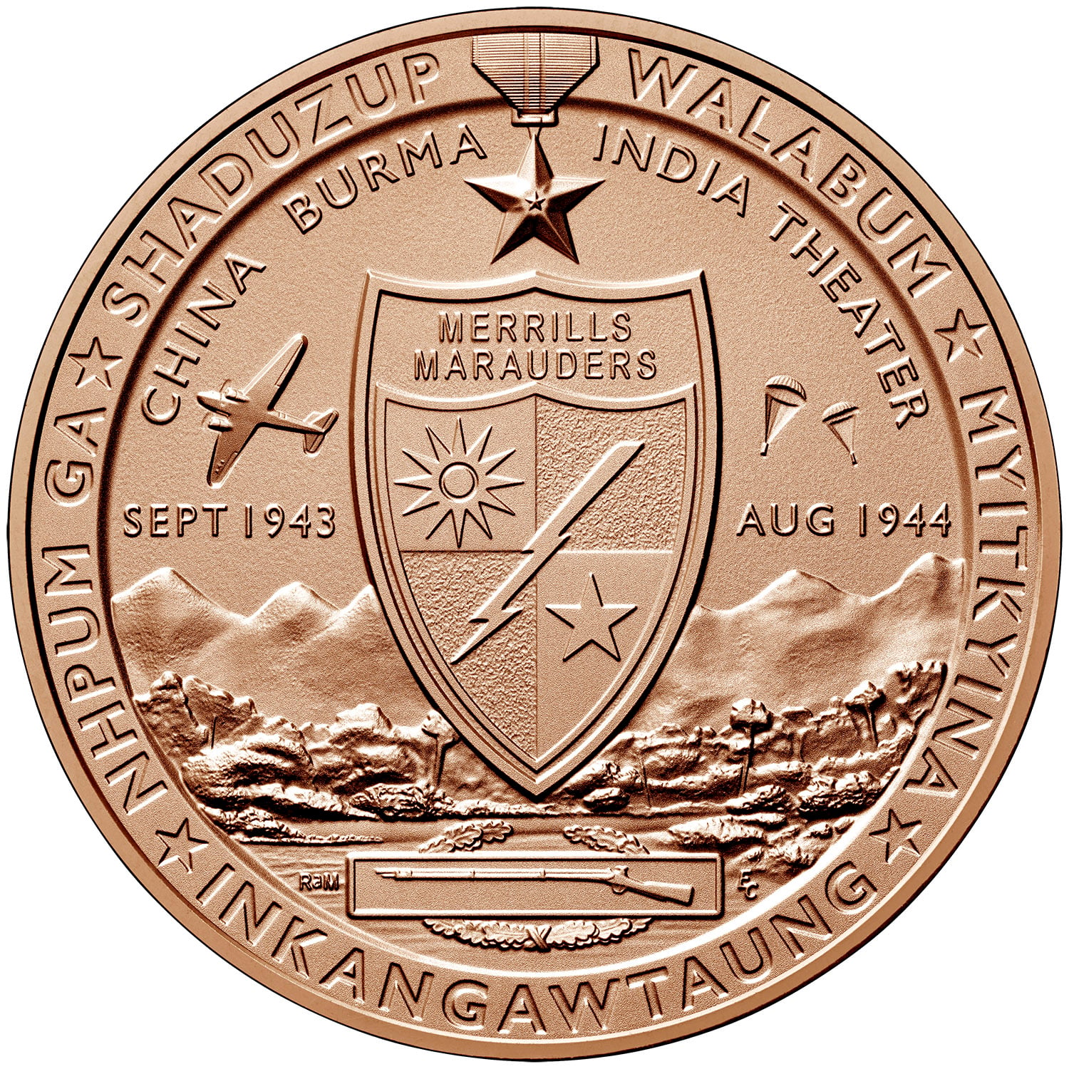 Merill's Marauders Medal Reverse