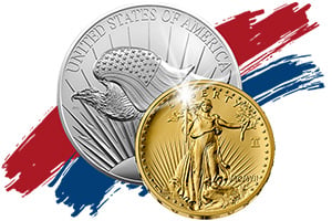 1907 Saint-Gaudens Gold Coin & Silver Medal Set
