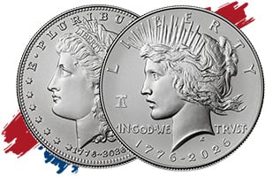 Morgan & Peace Enhanced Uncirculated Coins
