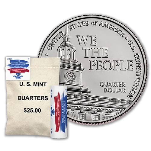 U.S. Constitution Quarter Bags & Rolls