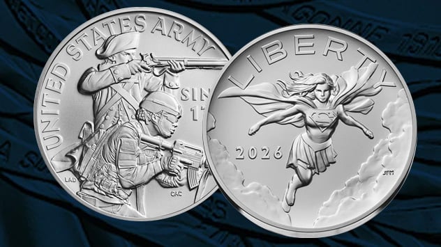 Silver Medal Collage - Supergirl and U.S. Army