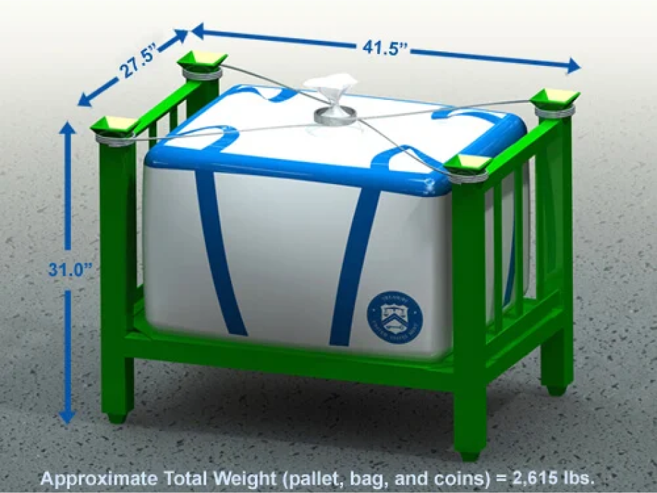bulk bag on steel pallet