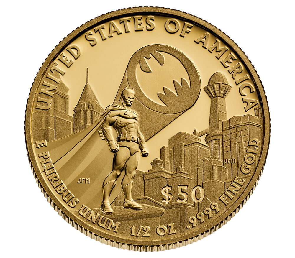 バットマン記念硬貨 Comic Art 24-Karat Gold Proof Coin – Batman™ | U.S. Mint