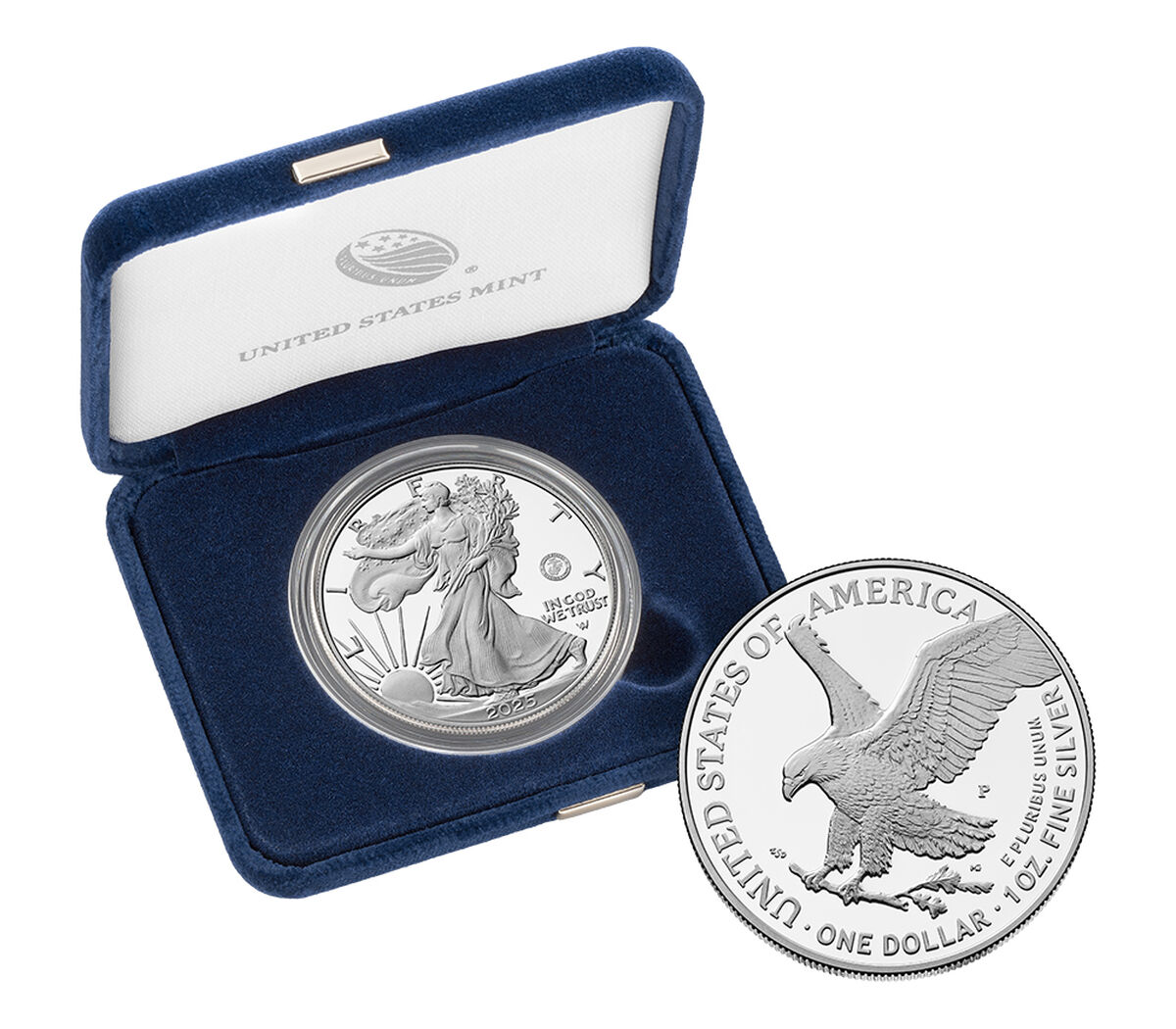 250th Anniversary United States Marine Corps American Eagle One Ounce Silver Proof Coin, , hi-res image number 8.0