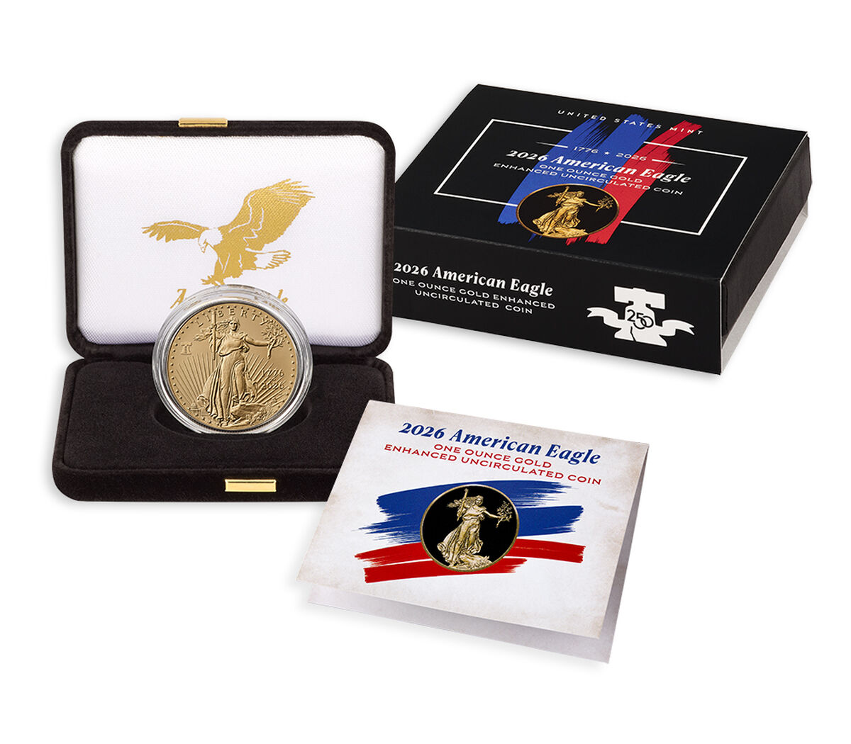American Eagle 2026 One Ounce Gold Enhanced Uncirculated Coin, , hi-res image number 1.0
