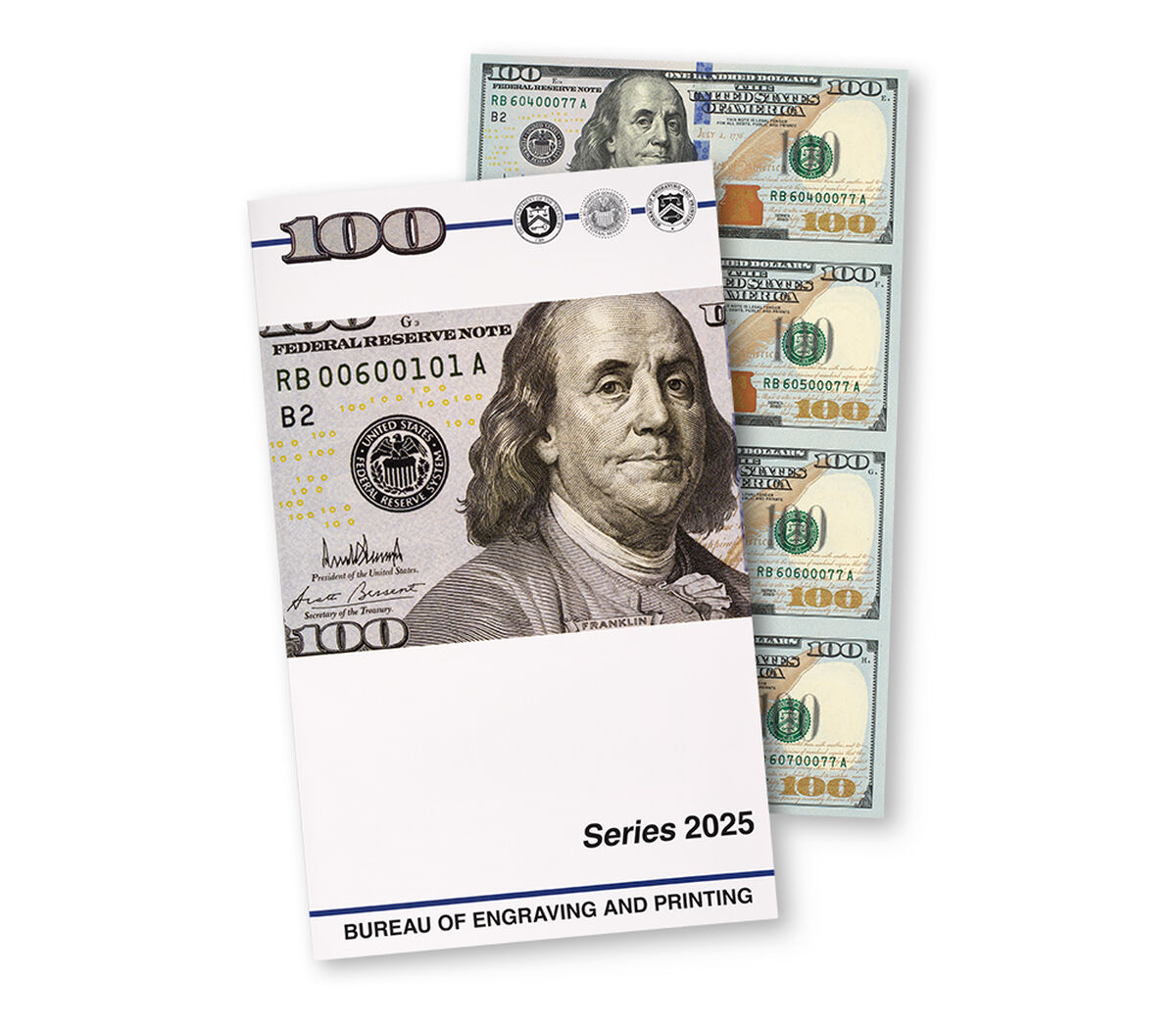 $100 &ndash; 4 Note Sheet (New York) Series 2025, , hi-res image number 2.0
