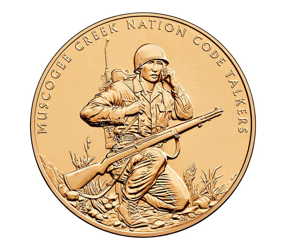 Muscogee Creek Nation Code Talkers Bronze Medal | US Mint