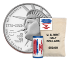 Semiquincentennial Half Dollar 2026 Rolls and Bags - 9/11 Enduring Liberty