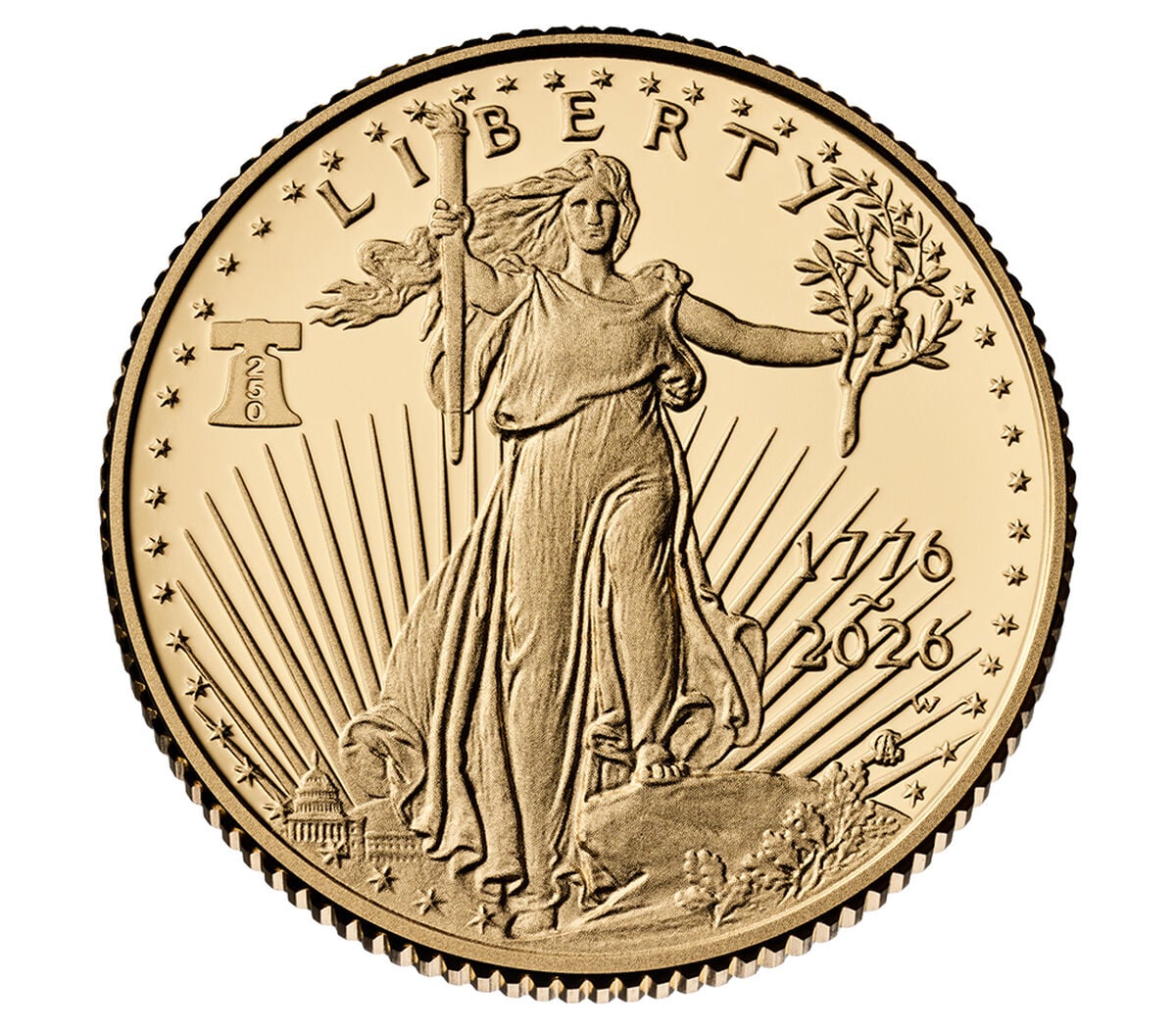 American Eagle 2026 One-Tenth Ounce Gold Proof Coin, , hi-res image number 2.0
