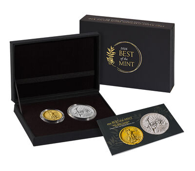 Best of the Mint 1907 Saint-Gaudens High Relief $20 Gold Coin and Silver Medal Set