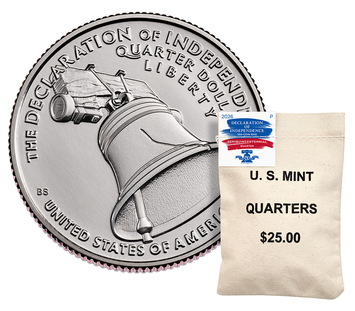 Semiquincentennial Quarters 2026 Rolls and Bags - Declaration of Independence image number 1.0