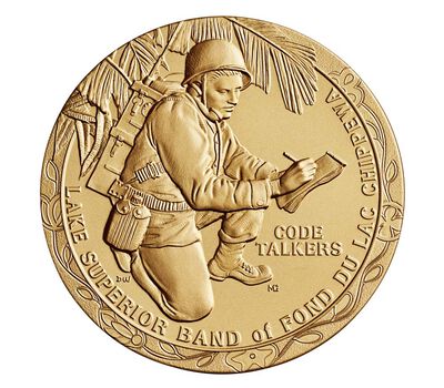 Fond du Lac Band of Lake Superior Chippewa Tribe Code Talkers Bronze Medal