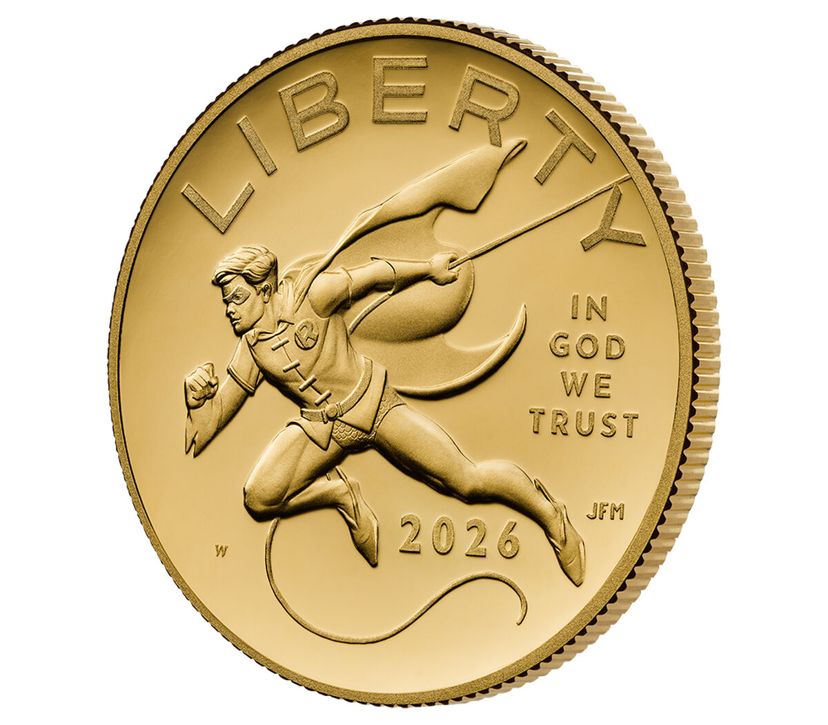 Comic Art 24-Karat Gold Proof Coin &ndash; Robin&trade;, , hi-res image number 4.0