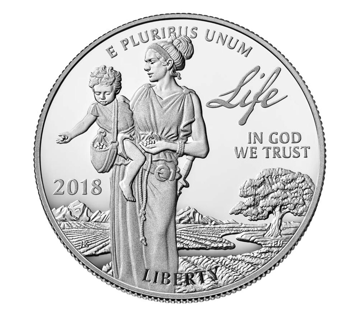Preamble to the Declaration of Independence 2018 Platinum Proof Coin - Life, , hi-res image number 2.0