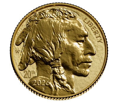 20th Anniversary American Buffalo 2026 One-Tenth Ounce Gold Reverse Proof Coin