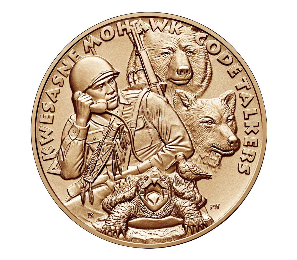 St. Regis Mohawk Tribe Code Talkers Bronze Medal | US Mint