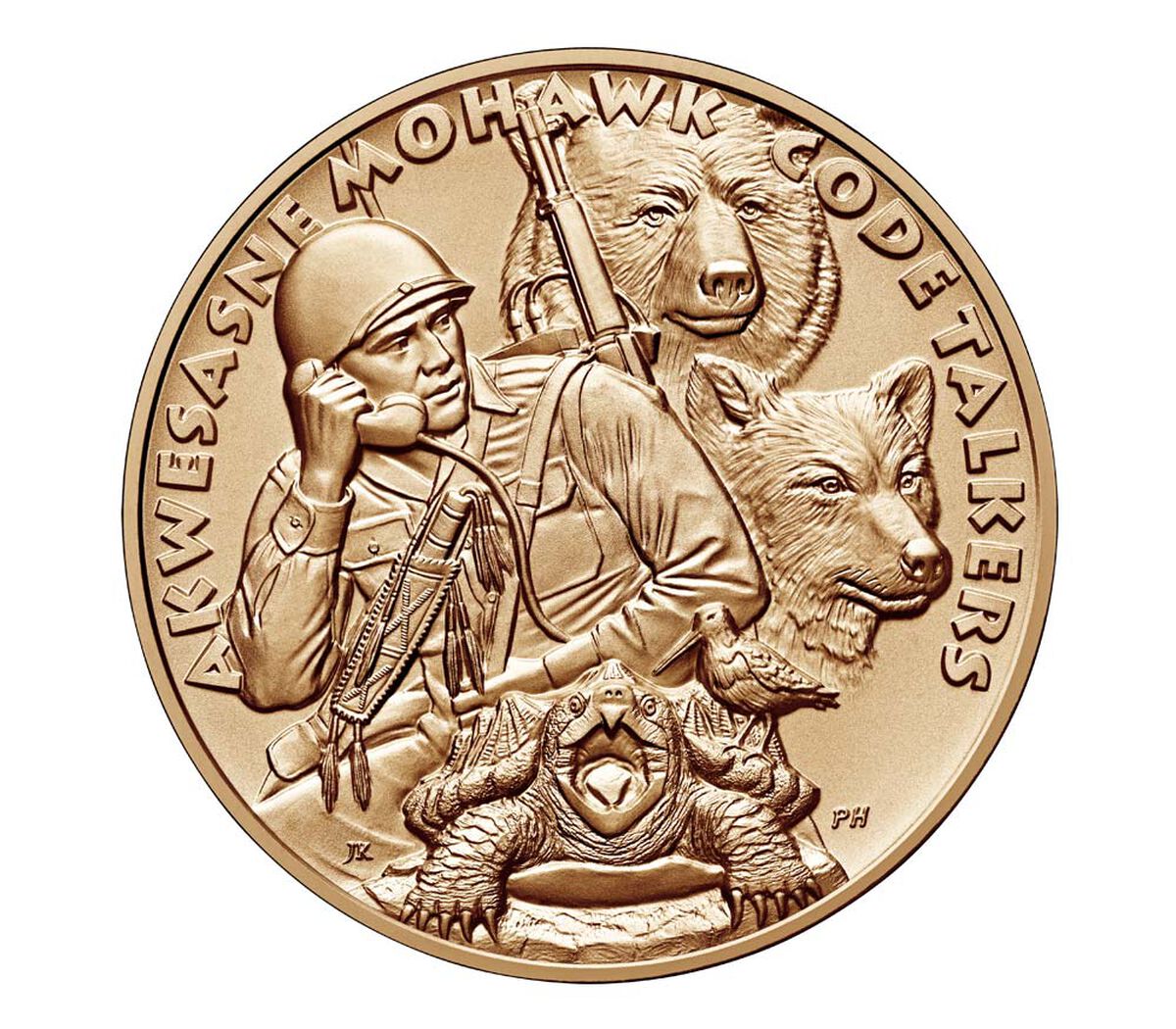 St. Regis Mohawk Tribe Code Talkers Bronze Medal image number 1.0