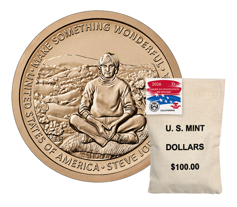 American Innovation $1 Coin 2026 Rolls and Bags - California: 100-Coin Bag (D)