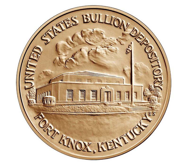 United States Bullion Depository - Ft. Knox Bronze Medal 1 5/16 Inch