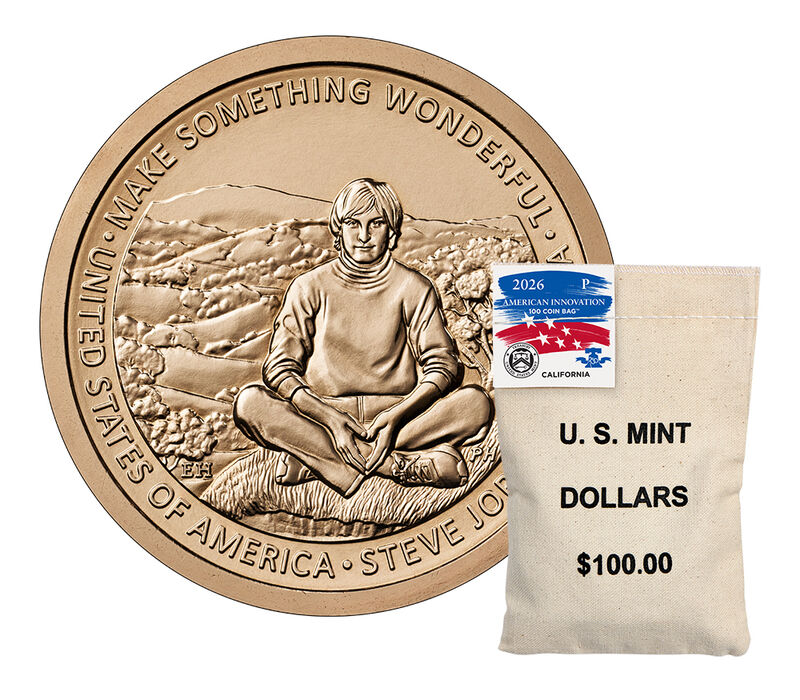 American Innovation $1 Coin 2026 Rolls and Bags - California: 100-Coin Bag (P)
