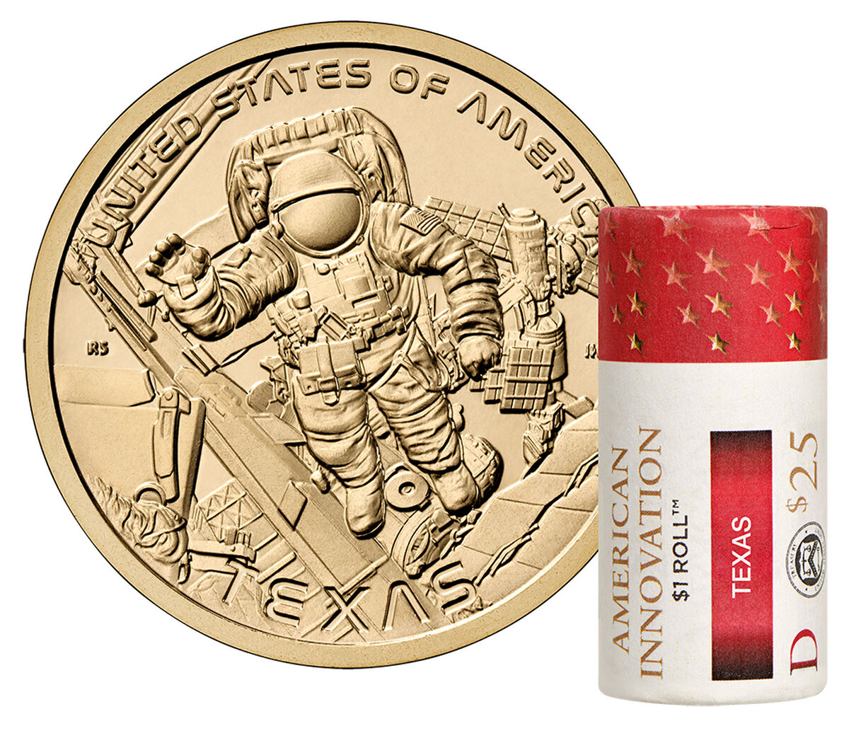 American Innovation $1 Coin 2025 Rolls and Bags - Texas image number 1.0