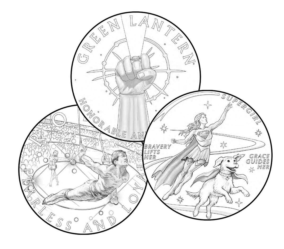 Comic Art Three Medal Set, 2026 Super Heroes, , hi-res image number 2.0