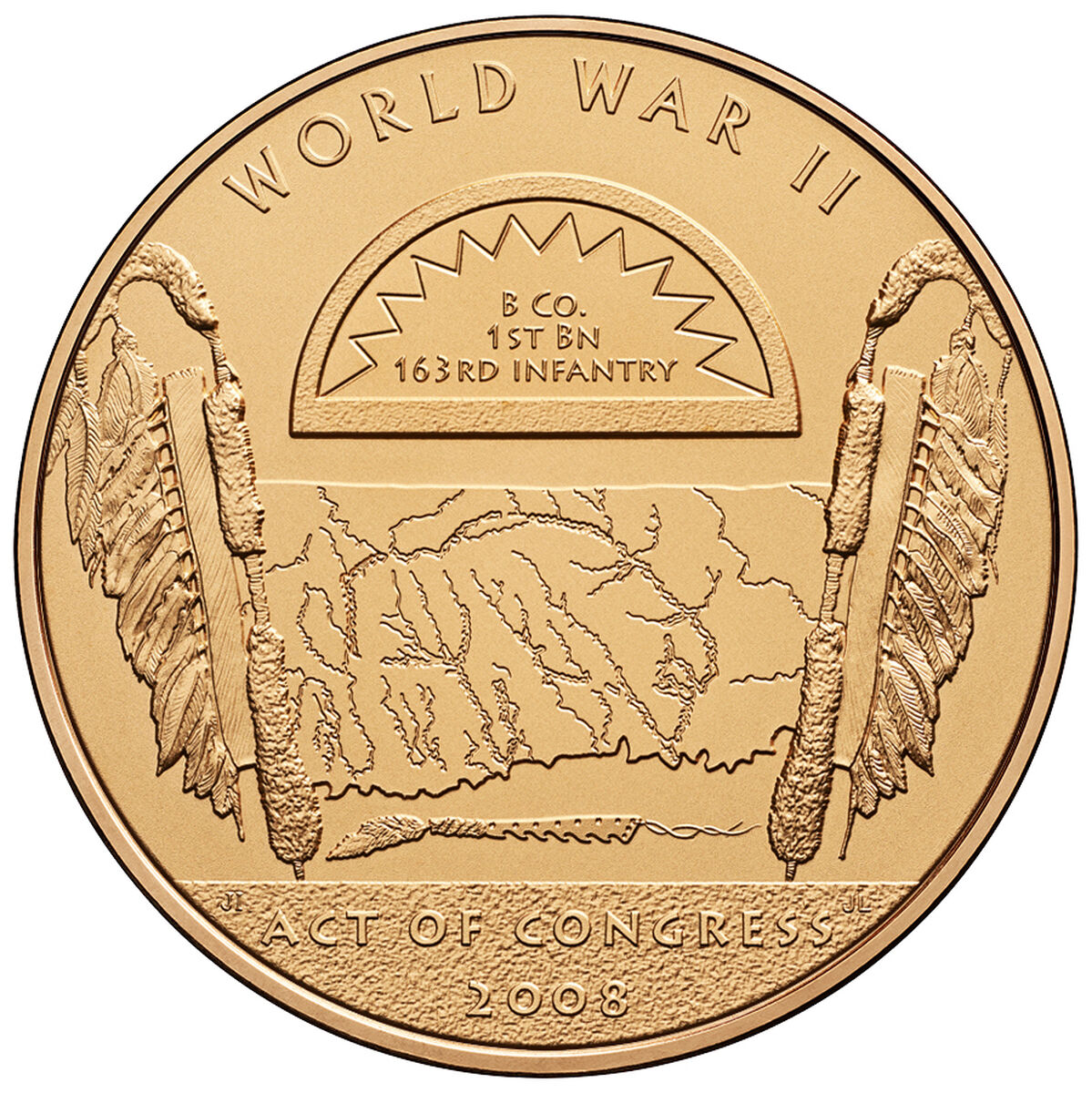 Fort Peck Assiniboine and Sioux Tribe Code Talkers Bronze Medal image number 2.0