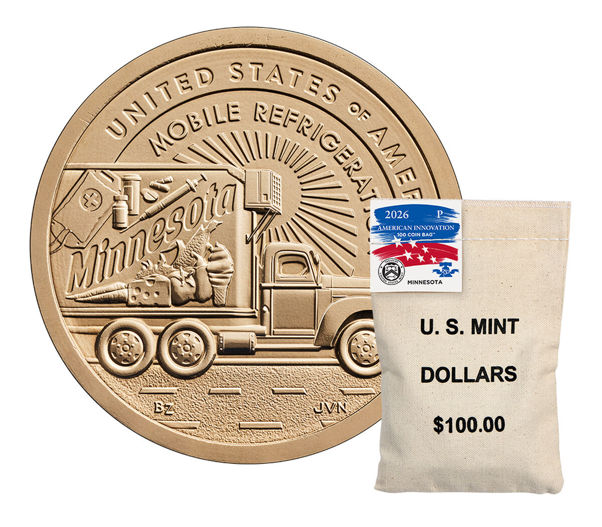 American Innovation $1 Coin 100-Coin Bag Subscription, , hi-res image number 1.0