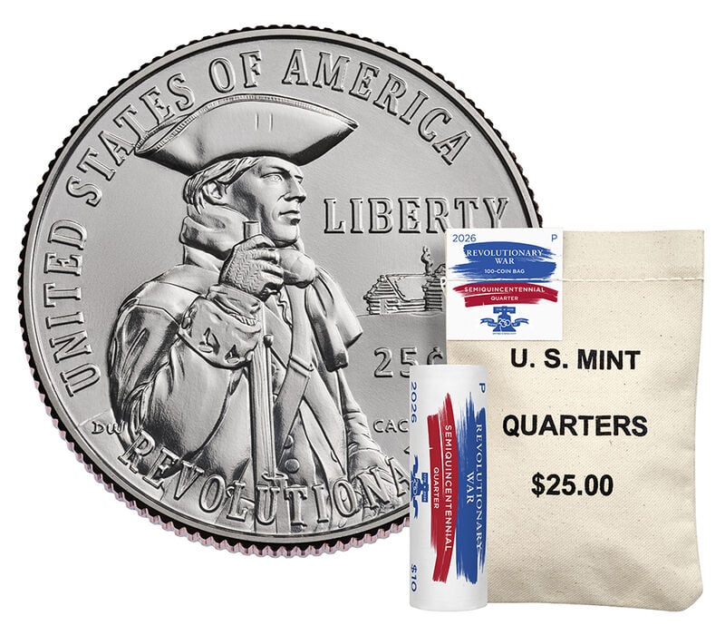 Semiquincentennial Quarters 2026 Rolls and Bags - Revolutionary War