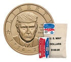 Semiquincentennial President Donald J. Trump 2026 $1 Coin Rolls & Bags